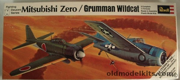 Revell 1/72 Mitsubishi Zero / Grumman F4F Wildcat Fighting Deuces Series, H220-100 plastic model kit